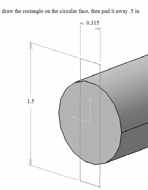 in applied to the cylinder. The material is steel with Young modulus 30E+6 and Poisson ratio of 0.3. The diameter of the cylinder is 1 in.