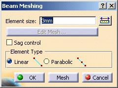 Beam Meshing Page 44 This task shows you how to add beam mesh to a Generative Shape Design CATPart, and if needed, edit the mesh. You can add a beam mesh on a Structure Design beam.