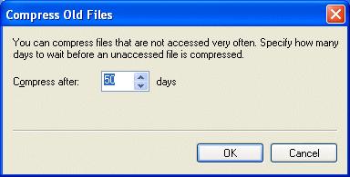 12. One of the options that isn't checked by default is Compress old files.