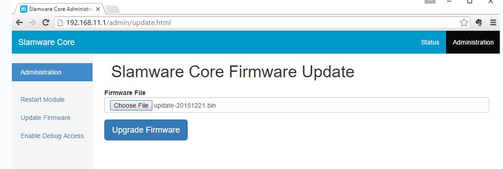 Figure 3-3 Firmware Update Confirmation Page C.