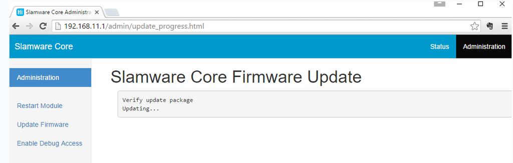 Step 5: Finish the update Figure 3-4 Firmware Update Status Page When the update finished, the