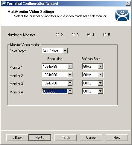 MultiMonitor Video Settings The monitors do not need to use the same resolutions but can be individually