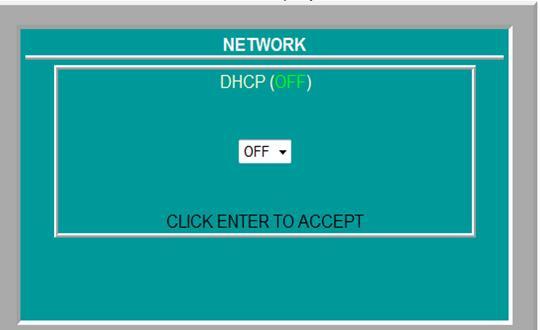 Getting Started You will need to disable DHCP to begin entering the IP address information needed.