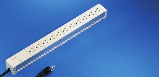 Cabinet accessories Socket strips USA socket strip Socket strips Socket strips with USA socket inserts, alternatively with switch Mounting height 1 U Connecting cable, 2 m, with USA plug For
