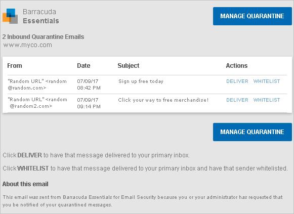 Manage Quarantined Mail Use the Message Log to manage quarantined mail.