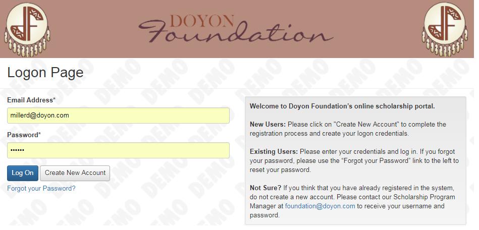 Doyon Foundation ONLINE SCHOLARSHIP APPLICATION INSTRUCTIONS HOW TO COMPLETE THE ONLINE