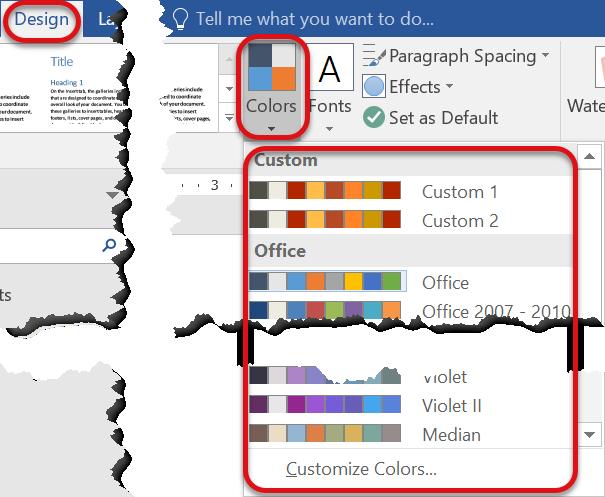 Themes Themes are color sets, font sets, and graphic effects that are built into Microsoft products.