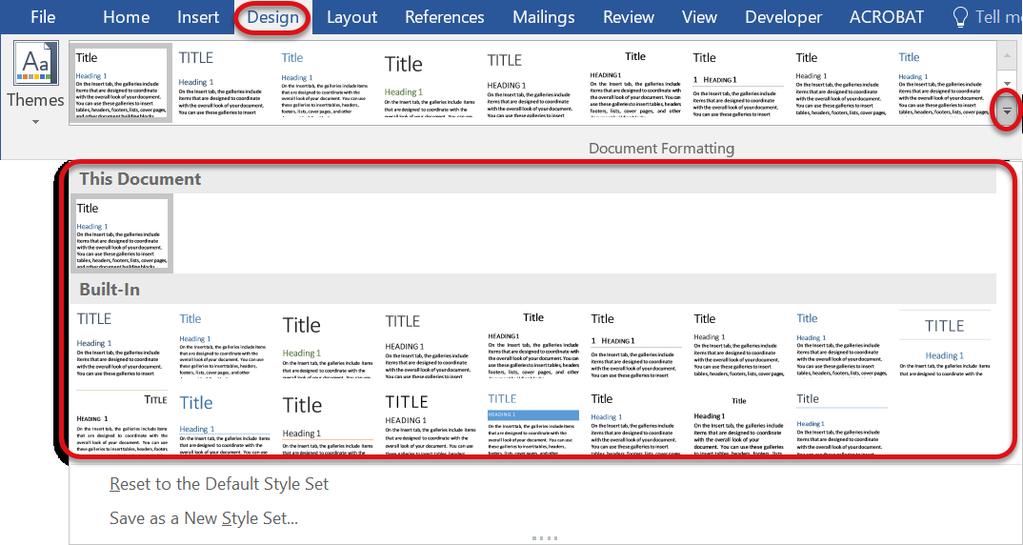 Styles A style is a set of formatting characteristics, such as font name, size, color, paragraph alignment and spacing.