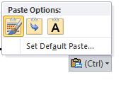 USING PASTE SPECIAL When copying text from other Office applications, the Internet or old WORD documents, it is best to paste the text without any formatting just plain text.