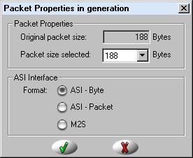Packet properties: In order to maximize flexibility, EMERALD. Original packet size can be changed as well as physical interface parameters. Those parameters reflect the nature of the signal interface.