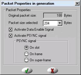 Figure 14 Packet Properties for an SPI interface when ISDB option is set This particular feature provides flexibility when feeding an ISDB-S modulator that uses EMERALD.
