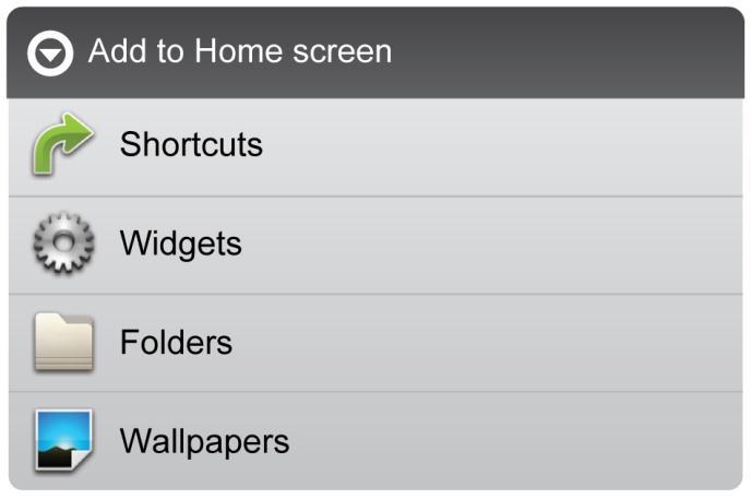 Create Shortcuts on Home Screen In order to access to frequently used applications more quickly, you can create a short cut to an application and place it on the Home screen.