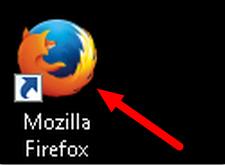 Launch Firefox from the Desktop Locate and open Firefox browser from the desktop.