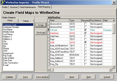 Activate Employee Import Profile 16 You will see that the information in red has changed to
