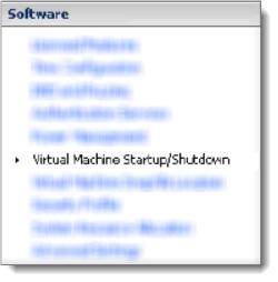 Step 3 Click Virtual Machine Startup/Shutdown in the Software area to open the Virtual Machine Startup and Shutdown dialog box.