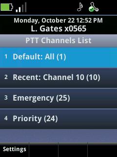 Priority Channel Users subscribed to the Priority Channel will receive transmissions on the Priority Channel unless Do Not Disturb is enabled or an Emergency page is already playing.