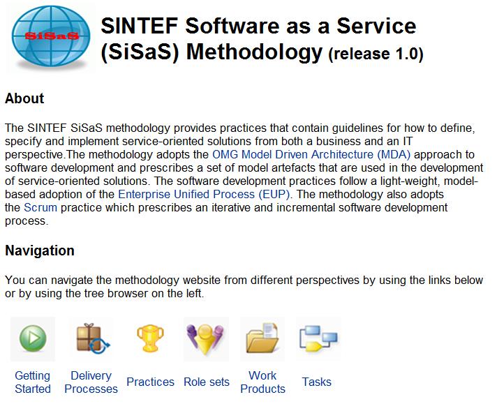 SiSaS SINTEF Software as a Service Methodology,