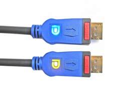 HDMI and Display Port Cable with LED CLB-DPC-MMG-100-30#-LED: Display Port 20 Male to Male Gold Plated 1m Black, High Speed 30# Molded Type with LED CLB-DPC-MMG-200-30#-LED: Display Port 20 Male to