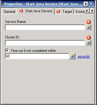 Defining Start Java Service Activity Chapter 3 Using SAP Java Activities Step 2 On the General tab, enter the following information: Display name Type Name of the activity. Display only.