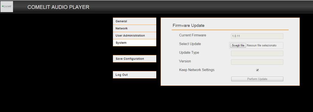 Now, in the Firmware Update window click Browse to select the downloaded firmware file on your hard disk. Fig. 1: Firmware update 3.