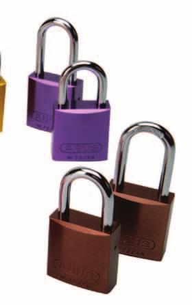 Safety Padlocks Patented insulated key chamber protects workers from shocks when key is inserted Superior temperature, chemical and corrosion resistance Special 6-pin cylinder resists tampering and