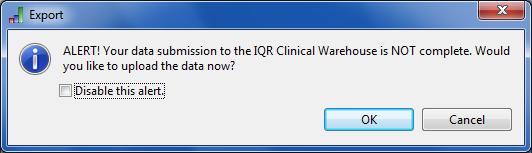 You are now ready to upload your cases to the Inpatient Clinical Data Warehouse through Qualitynet.