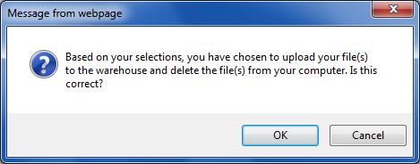 You will be prompted with the following dialog box.