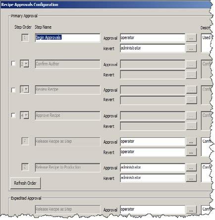 FactoryTalk Batch Equipment Editor introduction Chapter 4 Additional signature templates may be required for the recipe approval process--configuration for these is the same as for other signature