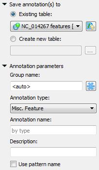 Limit results number to limits number of the searched results to the specified value. Annotations Settings In the Save annotation(s) to group you can set up a file to store annotations.