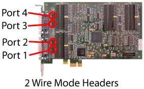 2 Wire Mode Jumpers Some RS-485 applications use a single differential wire pair to carry data instead of separate pair for transmit and receive data.