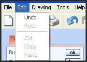 Drawing: Using the Drawing menu, you can: create, delete, and rename a screen.