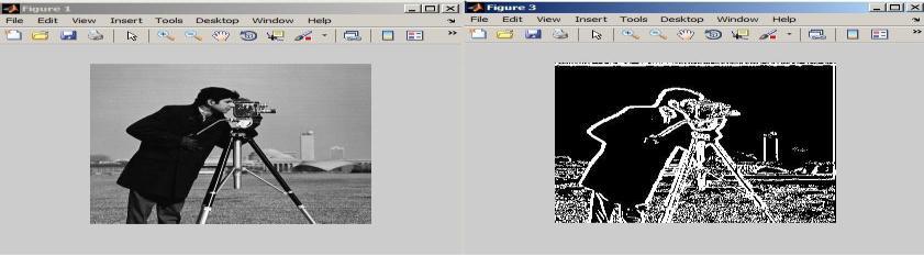 Figure 7:Comparision results of 256 X 256 camaramen image (a) Original image (b) Bluring image (a) (b) Figure 8: Comparision results of 256 X 256 camaramen image (a) original image and (b)edge map