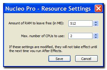 You can adjust this low-watermark for RAM using the controls provided in the Resource Settings dialog shown below.