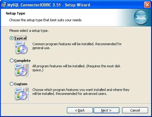 Install ODBC Connector 1. Double-click on the MySqlConnectorODBC351.msi to start the installation wizard.
