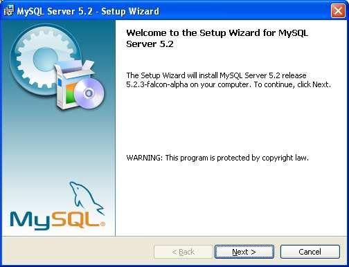 MySQL Installation Note 1: If Windows Vista, please disable the UAC first before performing MySQL installation. Refer to the last section of Add Port for MySQL for steps of doing this (page 13).
