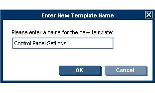 5. Click Save as and enter a name which indicates the purpose of this template (get desktop settings).