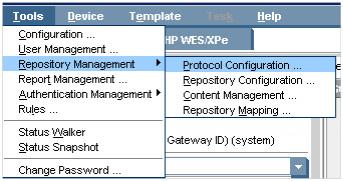 Selecting the file protocol to use To select the file protocol HPDM should use: 1.