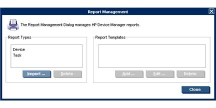 10 Report management Adding a Report template To add a Report template: 1.