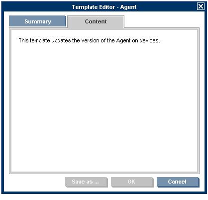 _Update Agent Figure 11-7 Template Editor Update Agent This template updates HPDM