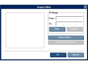 4. Click the Add button and enter a name for the new scope. Figure D-4 Add New Scope dialog Click OK to display the Scope Editor dialog box.