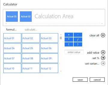 4.23 How does the Variance button work in the Layout Generator calculator?