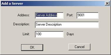 8. The Log Server The Menu Bar The Menu bar consists of four items: Configure Events Options Help These are discussed in the sections that follow.