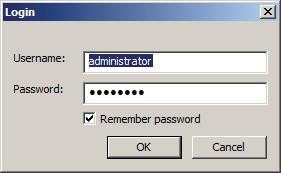 Logging In Once the KN1000 connects to the unit you specified, a login window appears: Provide a valid Username and Password, then Click OK to continue.
