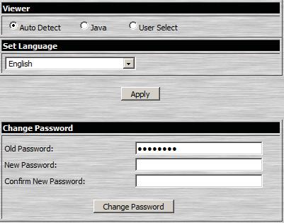3. Browser Login User Preferences The User Preferences page allows the user to set three parameters: Viewer, Language, and Password: The page settings are explained in the following table: Setting