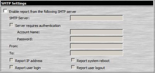 4. Administration SMTP Settings To have the KN1000 email reports from the SMTP server to you, do the following: 1.