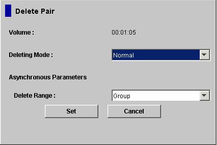 The Delete Pair dialog box (see Figure 6-7) allows you to release one or more TCz pairs and select the release options for the pair(s).