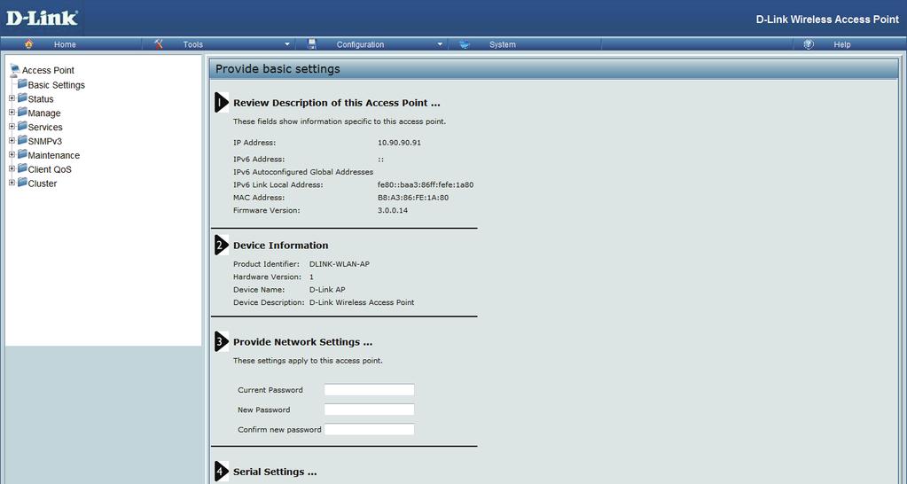 Section 2 - Getting Started Figure 3 - Provide Basic Settings 5.) Verify the settings on the Basic Settings page.