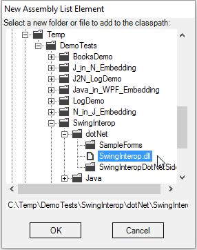 Figure 3. Adding a new assembly list element System.Windows.Forms.dll is in the Global Assembly Cache (GAC).