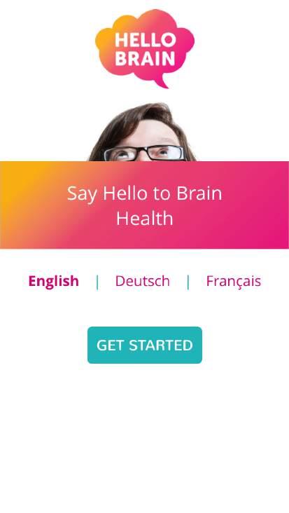 Step 2: Register to take the Hello Brain Challenge Launch the app by clicking the Hello Brain