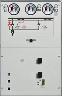 Interlocking Panel-internal mechanical interlocks Operation of three-position disconnector (CLOSED, OPEN, ERTHED or REDY-TO-ERTH) Vacuum circuit-breaker interlocked mechanically Control gate for